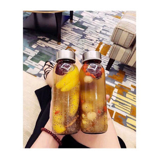 [Hàng Loại 1] Bình Nước Thủy Tinh Có Dây Xách 500ml