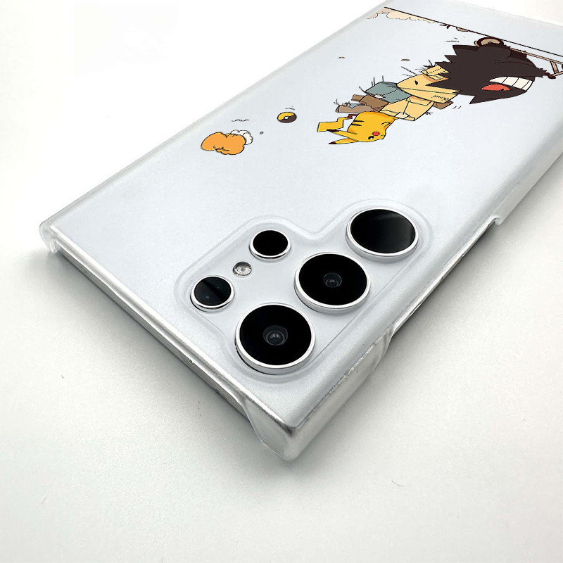 Dành Cho Samsung S25 Ultra S24 Ultra A56 S23 Pokemon Pikachu Gengar Siêu Mỏng Mờ Cứng Ốp Lưng Điện Thoại S22 S21 FE S20 A55 A53 A16 A15 A33 A72 Vỏ Chống Sốc
