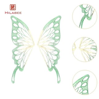 [hilabee] 1 Cặp Bướm Ren Đính Cổ Tích Cánh May Trên Miếng Dán May Trang Trí DIY Quần Áo Trang Trí Cho Mũ / Túi Trang Trí