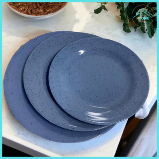Dĩa Nhựa Melamine Tròn Cạn Nhiều Màu (Nhiều Size 13.5cm - 27.5cm) - Đựng Cơm Sườn, Thức Ăn