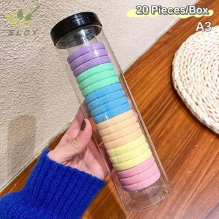 [ELOY] 20 Cái / hộp Vòng Khăn Đóng Hộp Đàn Hồi Cao Liền Mạch Đơn Giản Màu Sắc Chắc Chắn Vòng Tóc Đuôi Ngựa Giá Đỡ Dây Tóc Phụ Kiện Tóc VN