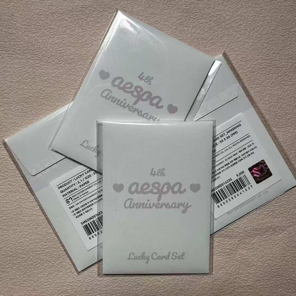 Photocard thẻ may mắn kỷ niệm 4 năm aespa