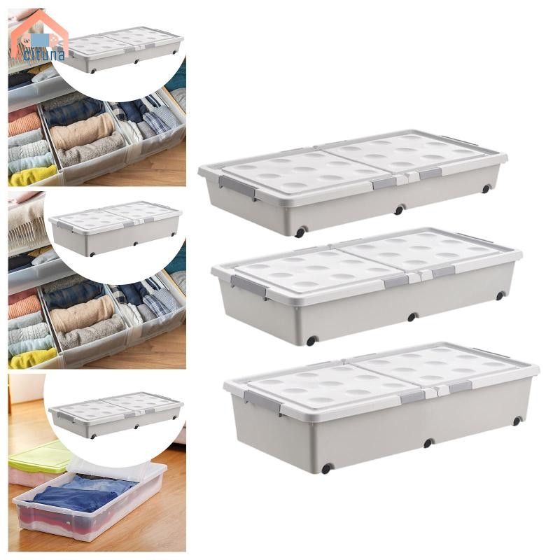 Dưới Giường Hộp Bảo Quản Có Nắp Chống Bụi Đa Năng Dung Tích Lớn Tổ Chức Cho Chăn Quần Áo Khăn Chăn