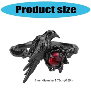 Nhẫn KRA Crow cho Halloween và lễ hội âm nhạc Trang phục Phụ kiện Gothic độc đáo