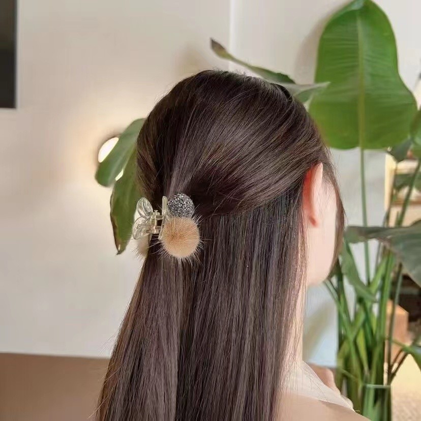 ✪[1045 người khen ngợi] Kẹp tóc quả cầu siêu tiên nữ kẹp tóc phong cách Instagram khí chất thời trang kẹp tóc nhỏ kẹp nửa cô gái ngọt ngào trang sức tóc OUMV