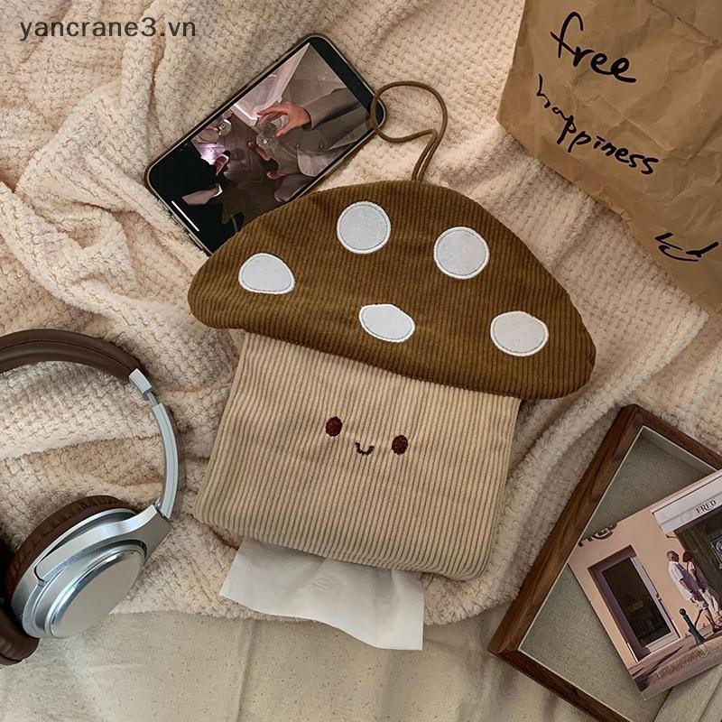 {YAN3} Hộp đựng khăn giấy hình nấm dễ thương Phòng tắm treo tường, Vải nhà bếp, Ngăn kéo giấy, Phòng ngủ gia đình, Bảo quản đầu giường, Túi {yancrane3.vn}