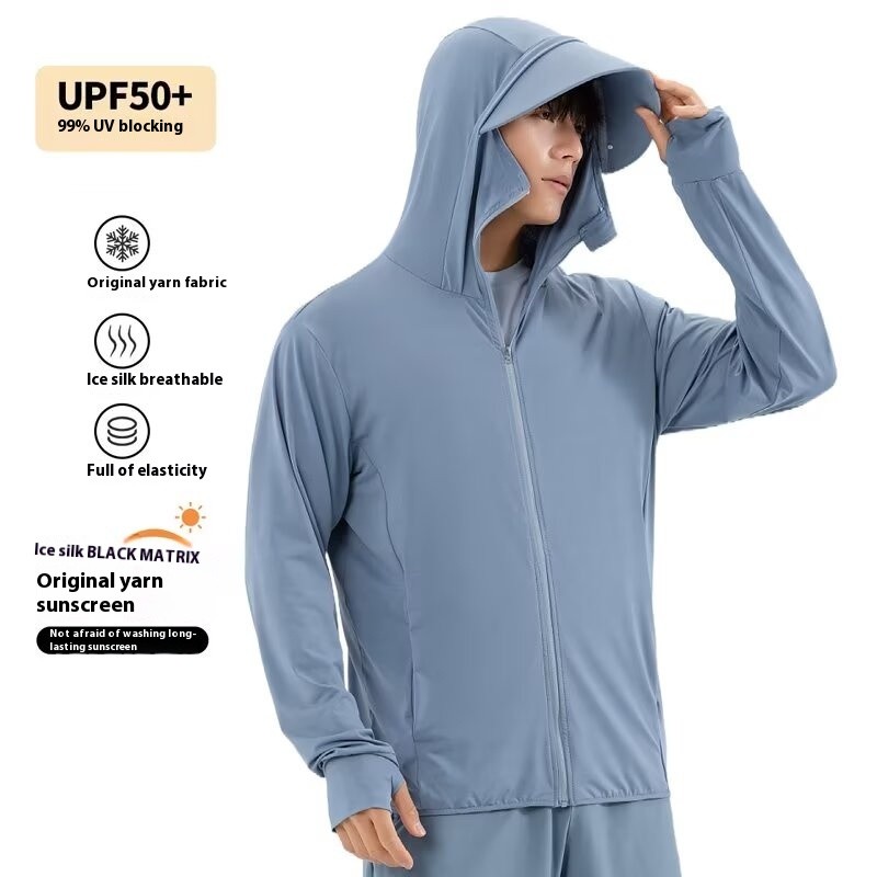 Áo khoác chống nắng nhẹ mùa hè dành cho nam có khả năng chống tia cực tím UPF50 +