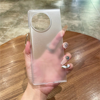 Vỏ điện thoại lật doanh nghiệp màu xám trong suốt thời trang đơn giản cho vivo x fold 2 xfold V2178A Vỏ trong suốt