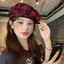 Mũ nồi kẻ sọc FUJIZOU, Mũ nồi JK Y2k ngọt ngào, Nhật Bản Harajuku Đỏ Retro Họa sĩ mũ nữ