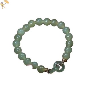 [Gou] Quà tặng ngày lễ mùa hè Trái tim tình yêu Hạt ngọc bích Vòng tay quyến rũ dành cho nữ Vòng tay tự nhiên thời trang bé gái Quà tặng trang sức tình yêu VN