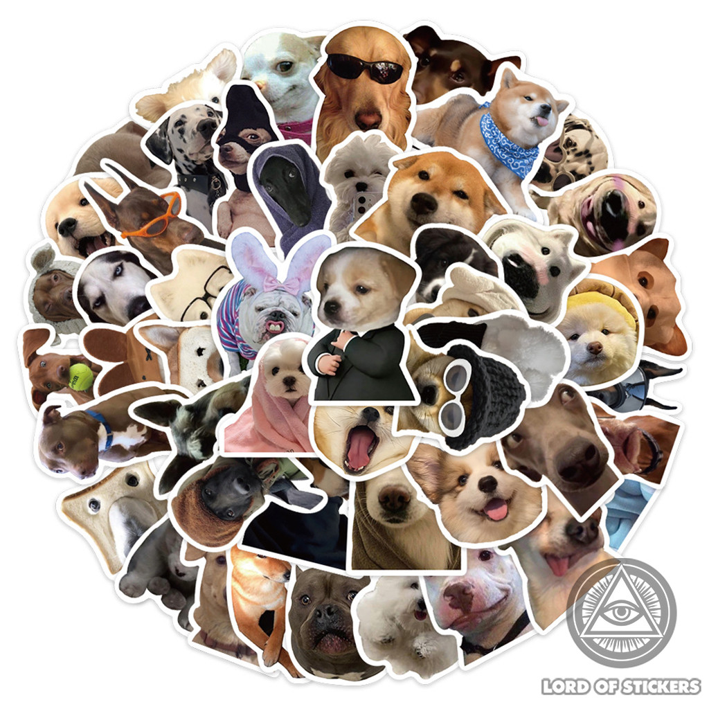 50 Hình Dán Sticker Meme Chó Cute Hài Hước Đáng Yêu
