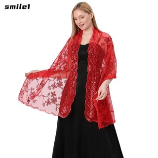 Khăn choàng dạ hội SMILE, Khăn choàng cưới phù dâu, Khăn choàng che nắng sáng bóng cho cô dâu