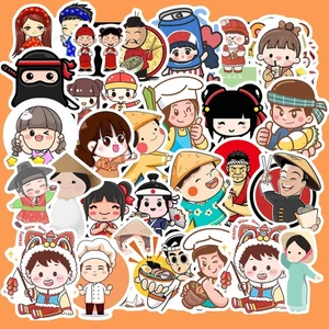 Hộp 50 Miếng Dán Hình Dán Hình CHIBI DỄ THƯƠNG - Chống Thấm Nước