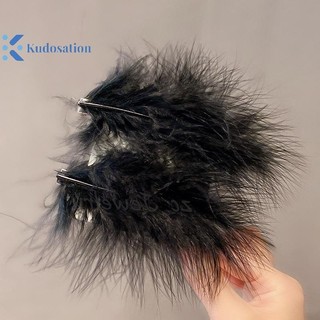 Kudosation Trắng Thiên Nga Ngọc Trai Mũ Kẹp Tóc Cổ Tích Phụ Kiện Tóc Kẹp Bên