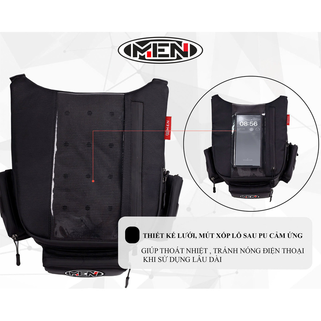 Túi treo đầu xe máy thiếu niên Men K3 thoáng nhiệt [HÃNG XƯỞNG SỈ]