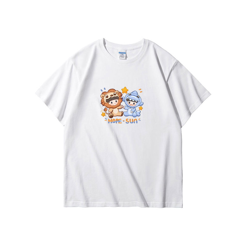 Bán Hàng Mới Shatou Kết Hợp Son Yingsha Wang Chuqin Hàng Hóa Phiên Bản Q Cotton Nguyên Chất Áo Thun Tay Ngắn Phù Hợp Với Nam Nữ Cặp Đôi Cùng Phong Cách Quần Áo Chất Lượng Cao
