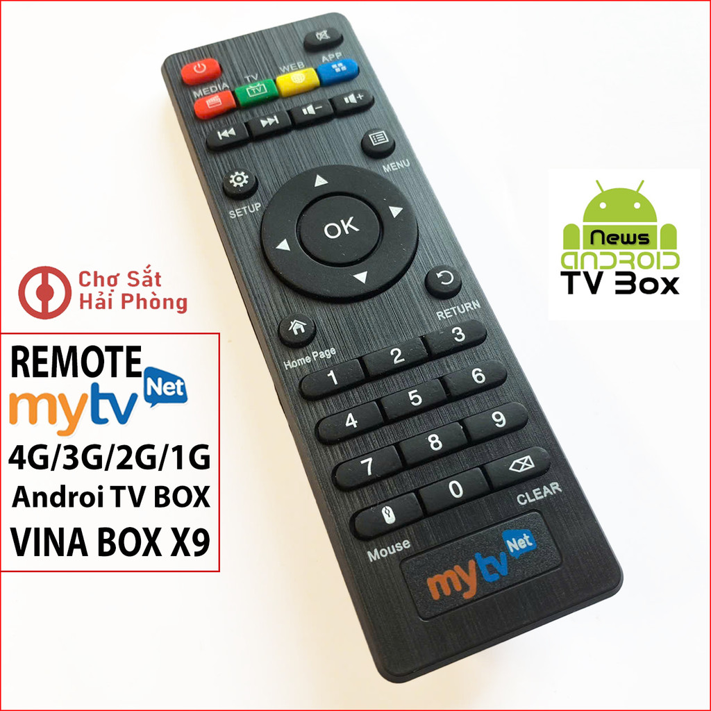 Remote điều khiển Đầu Thu ANDROI MyTV Net MyNET 4G/3G/2G/1G VINABOX X9 ...