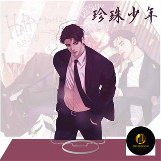 Móc Khoá, Mô Hình Standee Manhwa Korean boylove Pearl Boy Kang Dooshik Jin Jooha Trang Trí Bàn Học