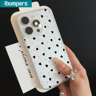 ibumpers Ốp Lưng IPhone Đơn Giản Coquette Hình Trái Tim Ốp Điện Thoại Trong Suốt Nhám Mờ TPU Mỏng Chống Sốc Chống Bẩn Cho IPhone 16 15 14 12 13 11 Pro Max IP 7 8 Plus X XS XR