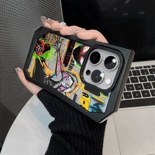 Vỏ Điện Thoại Không Đều, Cho iPhone 16,15,14,13,11,12 Pro Max, Phim Hoạt Hình Graffiti Thành Phố Người Nhện Nhiều Màu Sắc