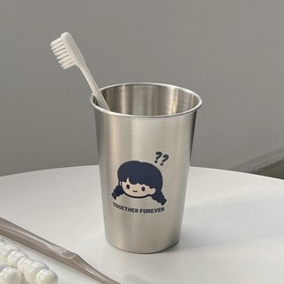 Hộp đựng bàn chải đánh răng CLEARLINE, Cốc uống nước bằng thép không gỉ 500ml, Cốc cắm trại bền bỉ không thể phá vỡ cho bé gái
