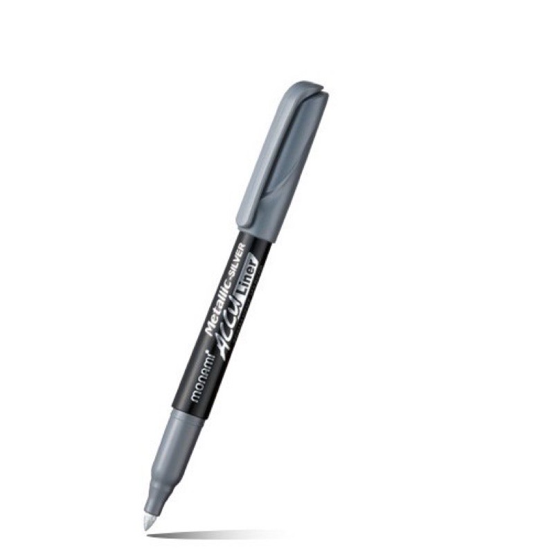 Bút dạ viết lên mọi chất liệu nhũ vàng bạc Acculiner Monami Mettalic Marker