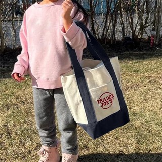 Túi Tote Mini Trader Joe 's Túi Tote vải có thể tái sử dụng có thể gập lại Hợp thời trang cho du lịch decfeyeth
