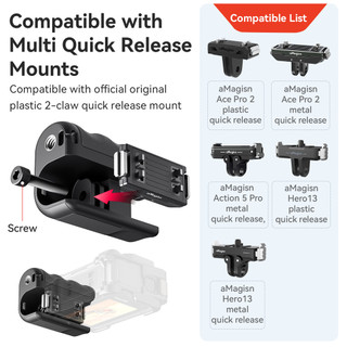 Dành Cho DJI Action 5 Pro / Insta360 AcePro2 Bộ Điều Khiển Camera Đường Phố GoPro 13 Phụ Kiện Máy Ảnh Thể Thao