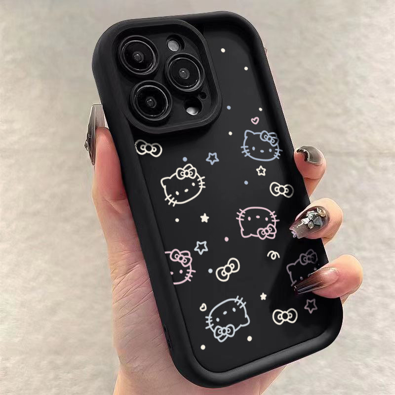 Dành Cho Realme C65 C35 C63 Note 60 50 C67 C55 C51 C53 C15 5i C21Y C11 C25 C25Y C20 5S C20A C17 C33 C30 9i 8 8i 6i 5 7i C31 C21 Mèo Dễ Thương Silicon Mềm Mắt Chống Sốc