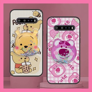 Ốp Điện Thoại Đơn Giản Cát lún Cho LG V60 ThinQ 5G Chống Va Đập Trôi Cát Thiết Kế Thời Trang Silicon Bảo Vệ TPU Da Cảm Giác Silicon Dễ Thương Bền Lấp Lánh Mềm Ốp Lưng Xoay Được