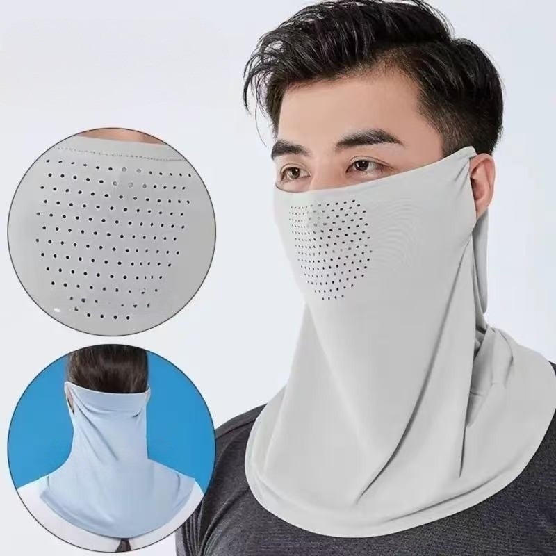 Sinh viên mùa hè Đi xe đạp ngoài trời Nam nữ Mặt nạ chống nắng Mặt nạ lụa băng Chống tia cực tím Thoáng khí