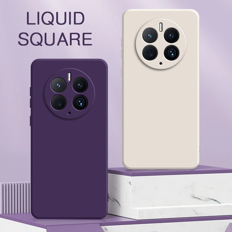 Ốp Silicon Lỏng Vuông Cho Huawei Mate 50 40 Pro Plus 50E 40E RS Mate50 Mate40 Mate50E Mate450E 40Pro + Lite Ốp lưng Mềm Chống Sốc