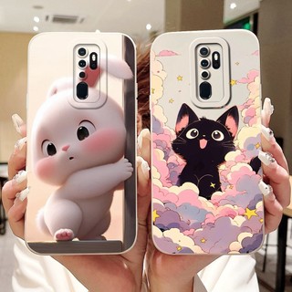 Dành Cho Oppo A9 (2020) / A5 (2020) Vỏ Hoạt Hình Mèo Thỏ Dễ Thương Mới Oppo A9 A5 2020 Vỏ Điện Thoại Silicon Mềm Bảo Vệ Ống Kính