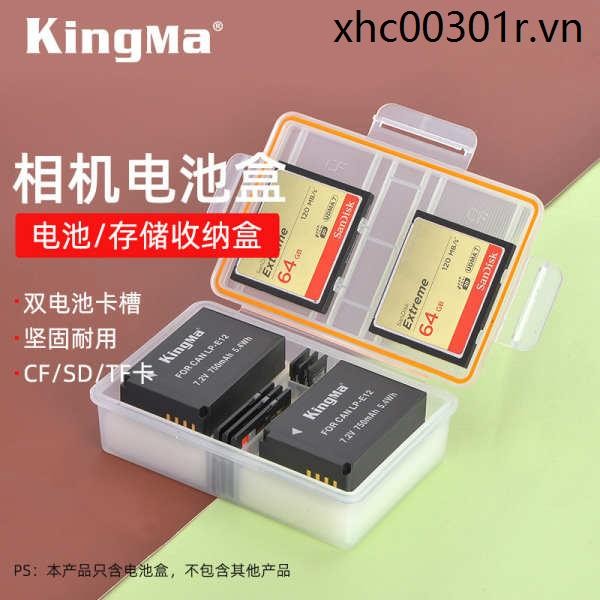 Hộp lưu trữ pin máy ảnh LP-E12 Thích hợp cho Canon eos M M2 M10 M50 M50 Thế hệ thứ hai M100 M200 100D Micro Hộp sắp xếp đơn Hộp đựng thẻ nhớ SD đa chức năng bằng nhựa