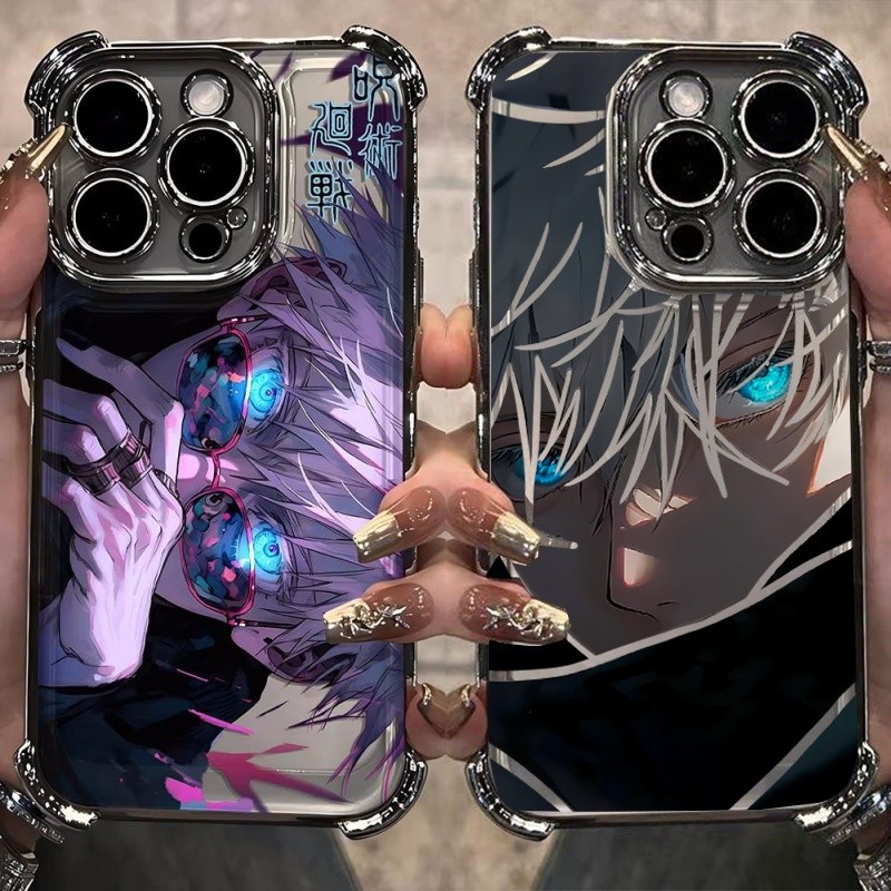 Ốp Lưng Anime Jujutsu Kaisen Gojo Satoru Cho Xiaomi Redmi Note 14 Pro 5G 12 4G 10 11 12 13 14 Pro Plus 10S 11S 14C 13 12 13C 12C Vỏ Mạ Túi Khí Chống Sốc