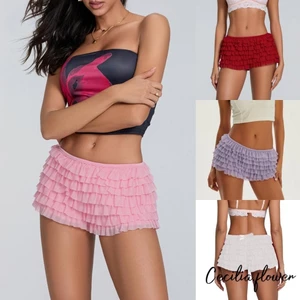 Quần Short Nữ Bé Trai - Quần Đùi Boxer Co Giãn Thoáng Khí Màu Trơn Có Nơ & Xù