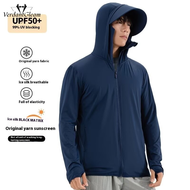 Áo khoác chống nắng nhẹ mùa hè dành cho nam có khả năng chống tia cực tím UPF50 +