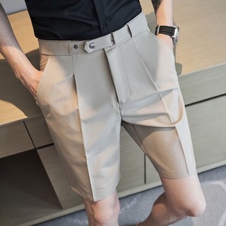 Quần Short Nam Cao Cấp, Quần Short Tây Nam Có Đai Chỉnh Eo Sidetab Vải Tuyết Mưa Không Bai Xù S06