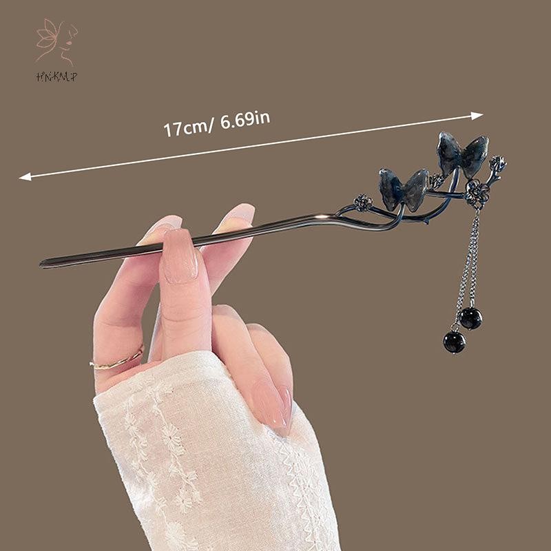 Hnkmp Kẹp Tóc Cổ Vintage Trung Quốc Nữ Tóc Dính Nữ Ngọc Trai Trang Sức Thanh Tóc Hanfu Mũ Đội Đầu Kẹp Tóc Phụ Kiện.