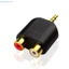 Charmantcc1 Di Động Mạ Vàng 3 5 Mm Stereo Cắm Sang 2RCA Đỏ + Trắng Nữ Kết Nối Adapter Cho Tivi Điện Thoại Notebook Bàn Làm Việc