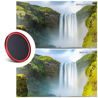 Hilivn) FOTGA 72mm Slim ND Fader Bộ lọc biến thiên Mật độ trung tính ND2 đến ND400 Màu đỏ thay thế cho máy ảnh DSLR Canon