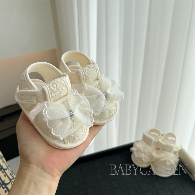 / / -Baby Girls Dép Mùa Hè Nơ Dễ Thương / Ruffle Giày Đế Bằng Chống Trơn Trượt Giày Tập Đi Đầu Tiên