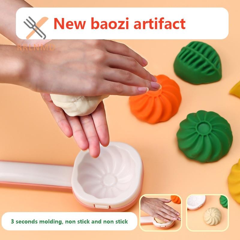 Rrlnmd 1 Máy Làm Baozi Trung Quốc Thực Phẩm ABS Baozi Khuôn Hấp Nhồi Bông Bun Làm Khuôn Tiện Ích Nhà Bếp Bánh Ngọt Bánh Hấp Bun Khuôn MỚI