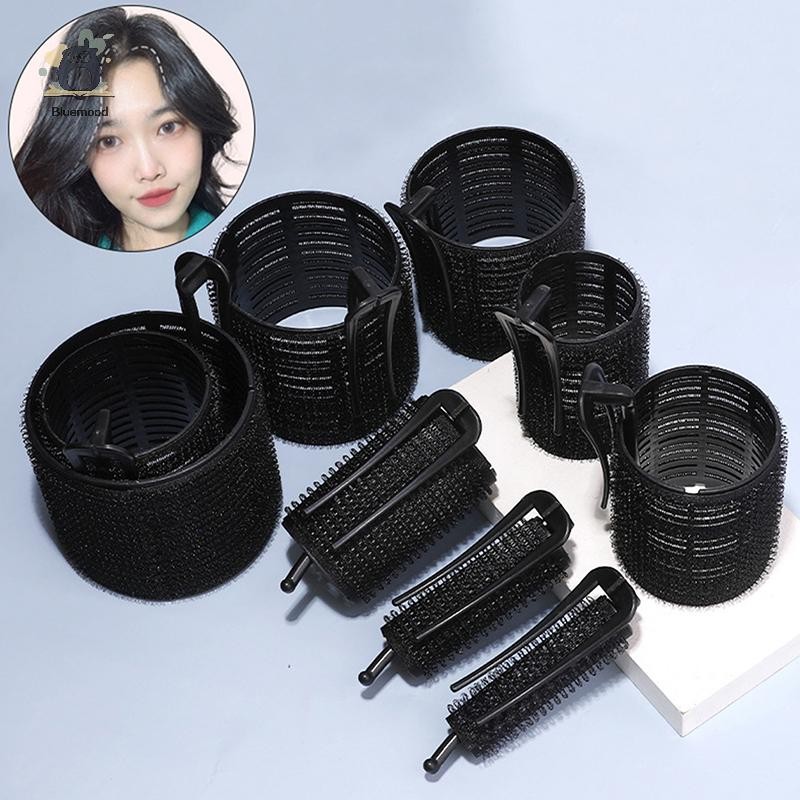 [Bluemood] Con lăn uốn tóc màu đen có kẹp Máy uốn tóc lười tự dính Phụ kiện tóc tạo kiểu cho nữ Dụng cụ tạo kiểu tóc mới