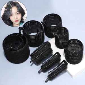 Con lăn uốn tóc màu đen có kẹp Máy uốn tóc lười tự dính Phụ kiện tóc tạo kiểu cho nữ Dụng cụ tạo kiểu tóc mới