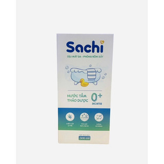 [Tặng 2 Khăn Sữa] Nước tắm gội thảo dược SACHI cho bé Chai 500ml