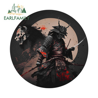 EARLFAMILY 13cm Samurai Chiến Binh Nhật Bản Dán Xe Hơi Cá Tính Chống Thấm Nước Vinyl Đề Can Thích Hợp Cho Ván Trượt Xe Máy Kính Chắn Gió Laptop