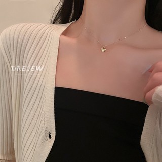 Drejew Vòng cổ tình yêu đơn giản Hàn Quốc chuỗi xương đòn ngắn nhỏ ngọt ngào
