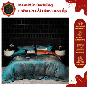 Bộ Chăn Ga Gối Hoa Văn Tinh Tế Sự Kết Hợp Gam Màu Hiện Đại Và Họa Tiết Độc Quyền - MemMinbedding Luxury