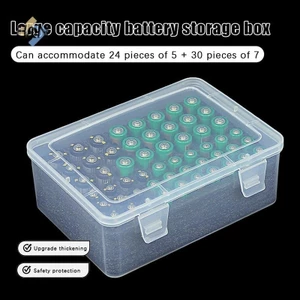 Giá đỡ sắp xếp lưu trữ pin B & N Giữ 54 pin AA AAA, Hộp đựng pin Hộp đựng nhà để xe, Hộp đựng tổ chức ngăn kéo gia đình.